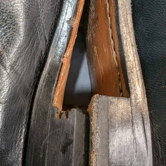 Christian Dior Black Leather Men Slip On Loafers Size 9 - Picture 7 of 11